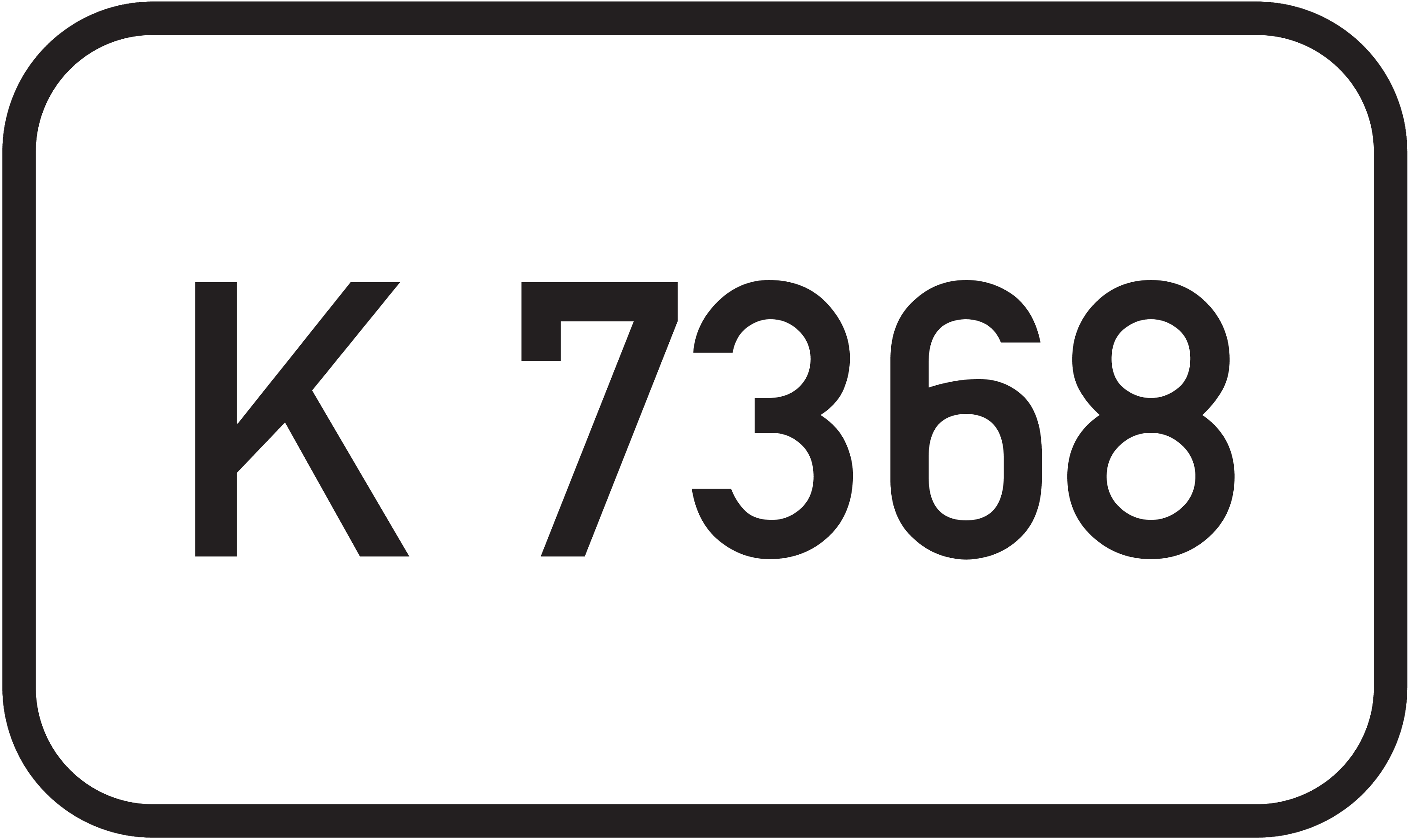 Straßenschild Kreisstraße K 7368