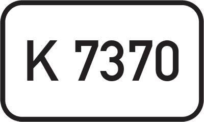 Straßenschild Kreisstraße K 7370