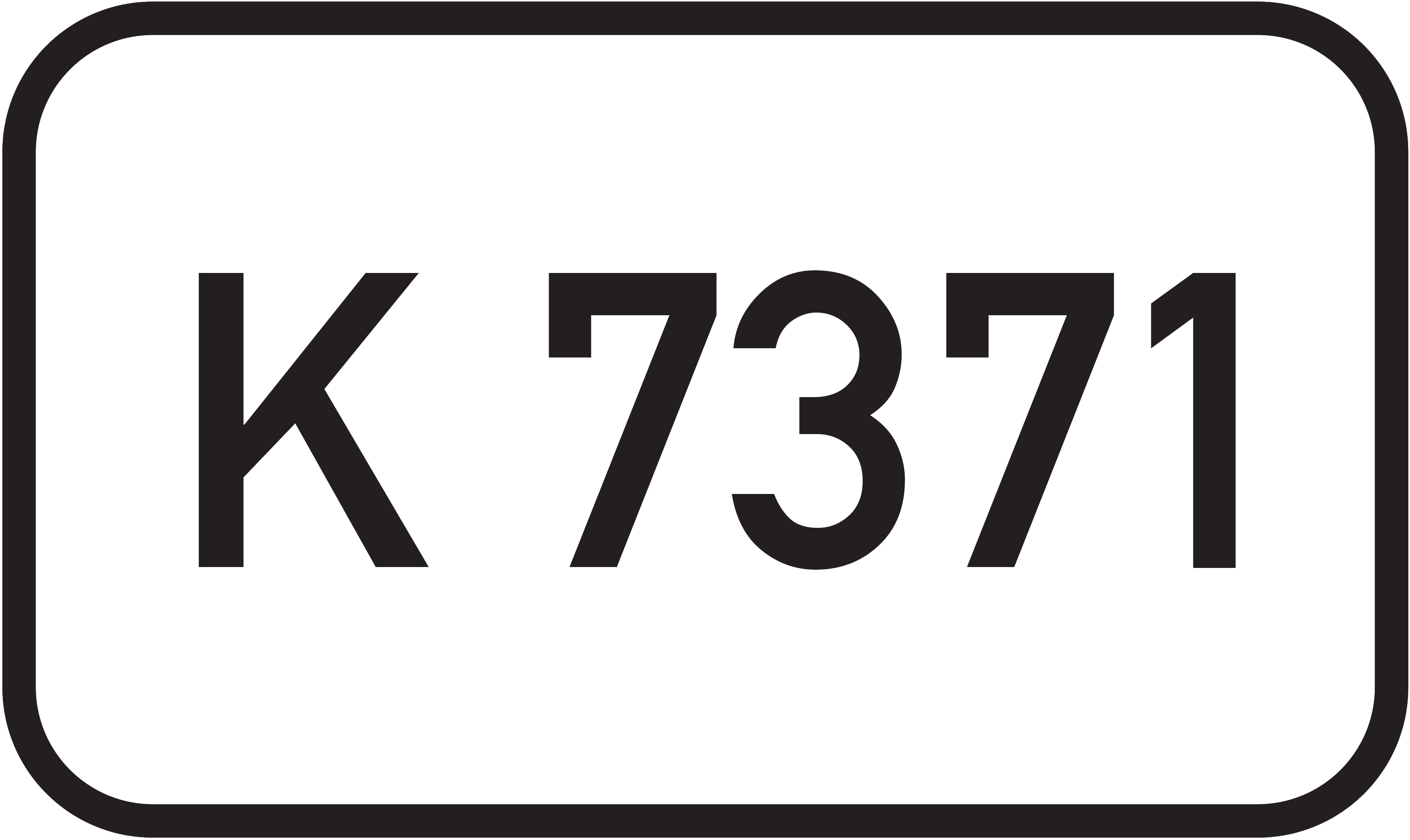 Straßenschild Kreisstraße K 7371