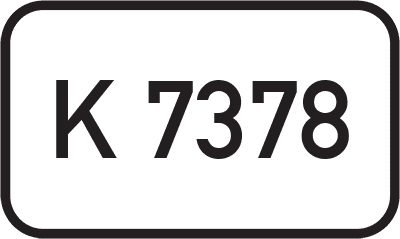 Straßenschild Kreisstraße K 7378