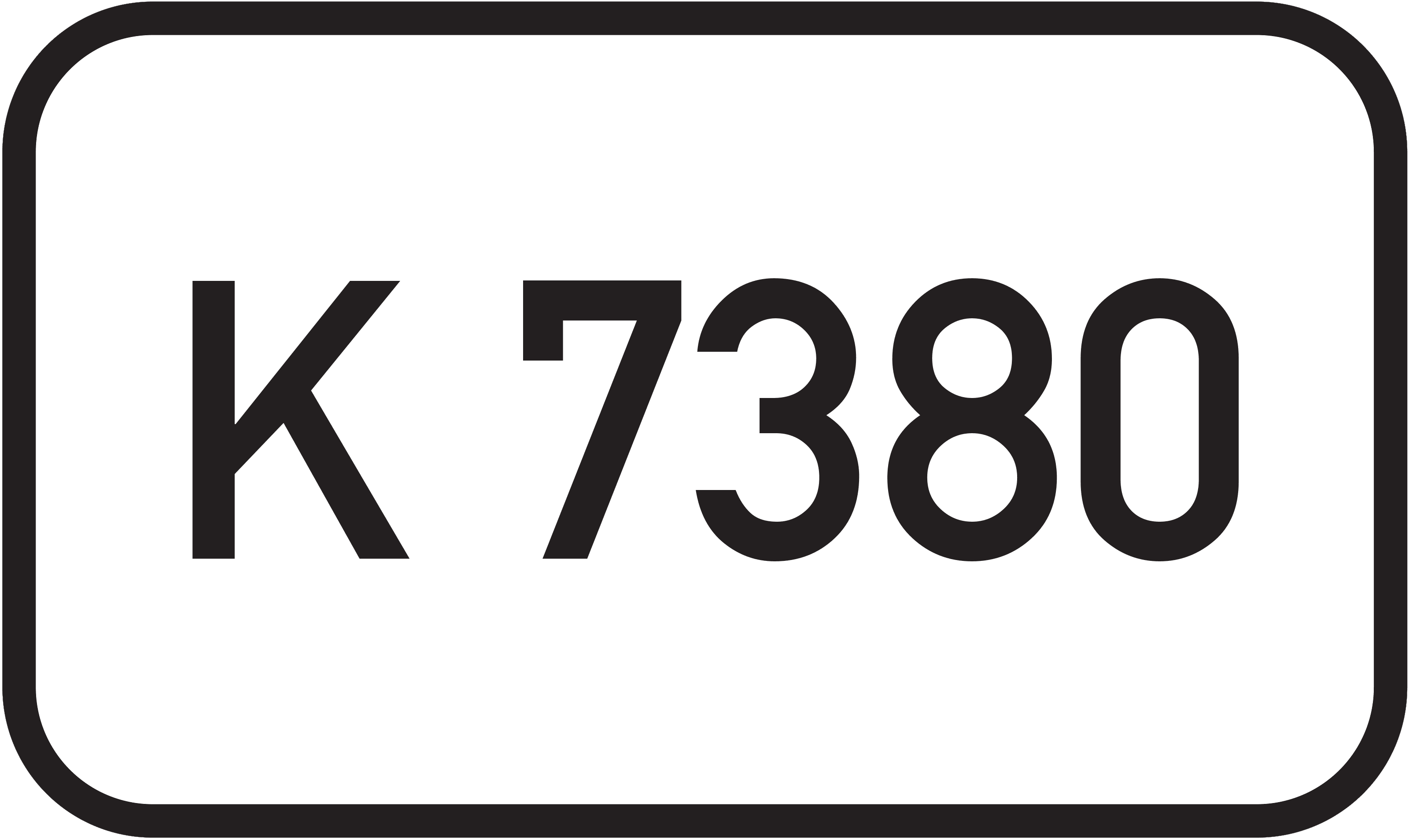 Straßenschild Kreisstraße K 7380