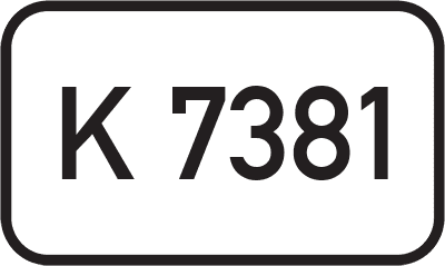Straßenschild Kreisstraße K 7381