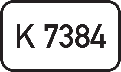 Straßenschild Kreisstraße K 7384