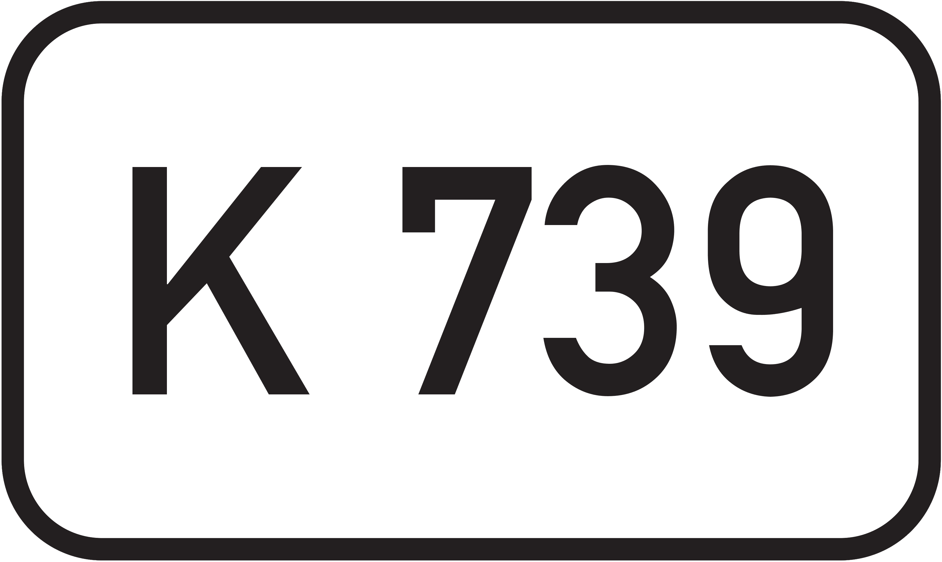 Straßenschild Kreisstraße K 739