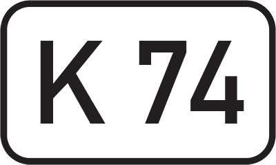 Straßenschild Kreisstraße K 74