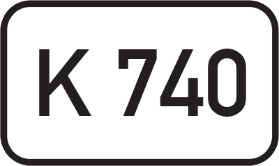 Straßenschild Kreisstraße K 740