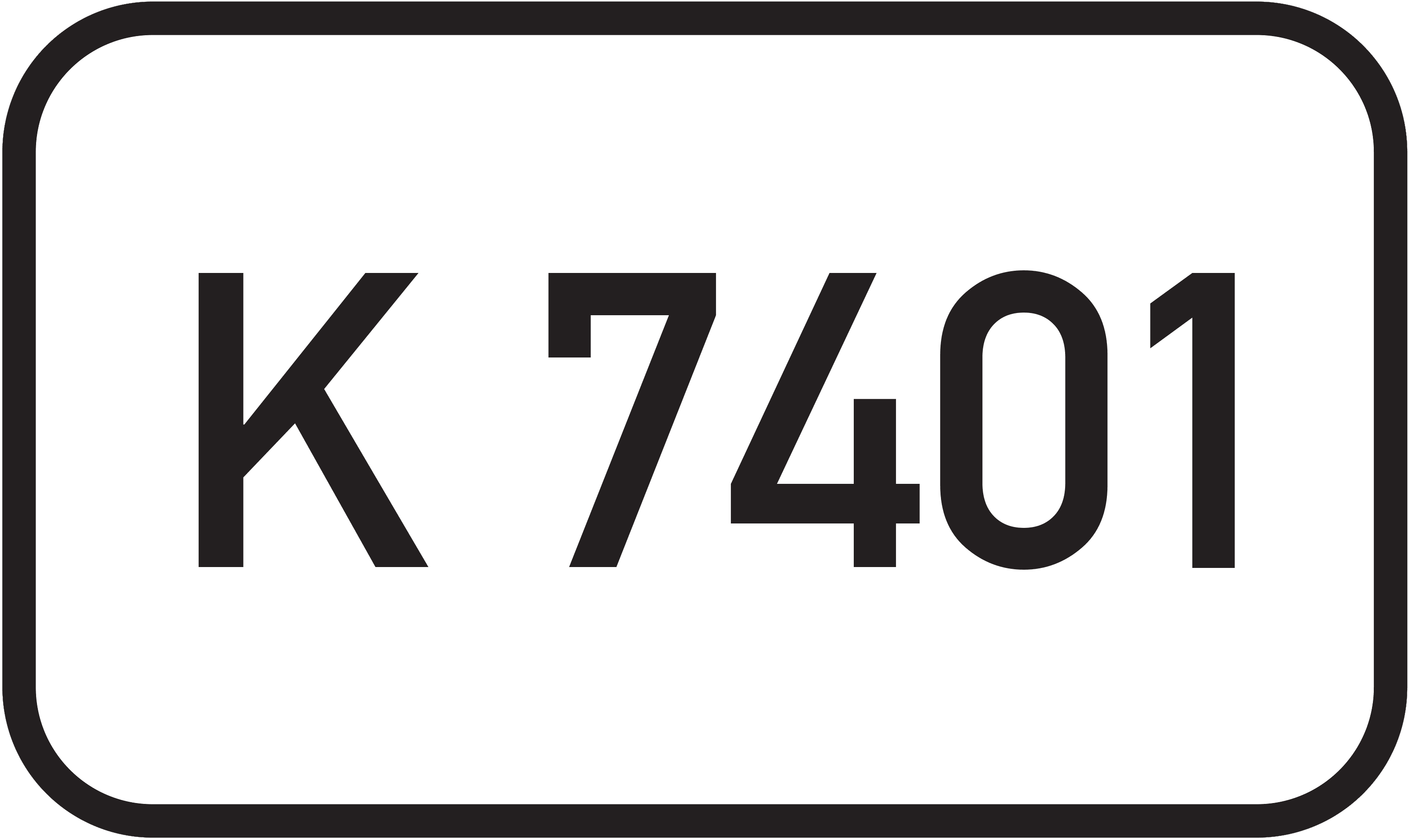 Straßenschild Kreisstraße K 7401