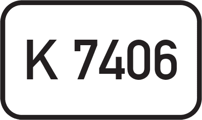 Straßenschild Kreisstraße K 7406