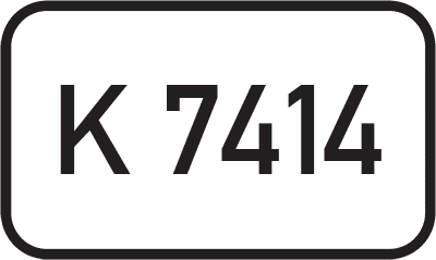 Straßenschild Kreisstraße K 7414