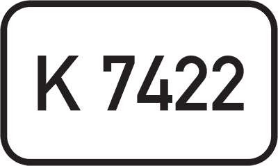 Straßenschild Kreisstraße K 7422