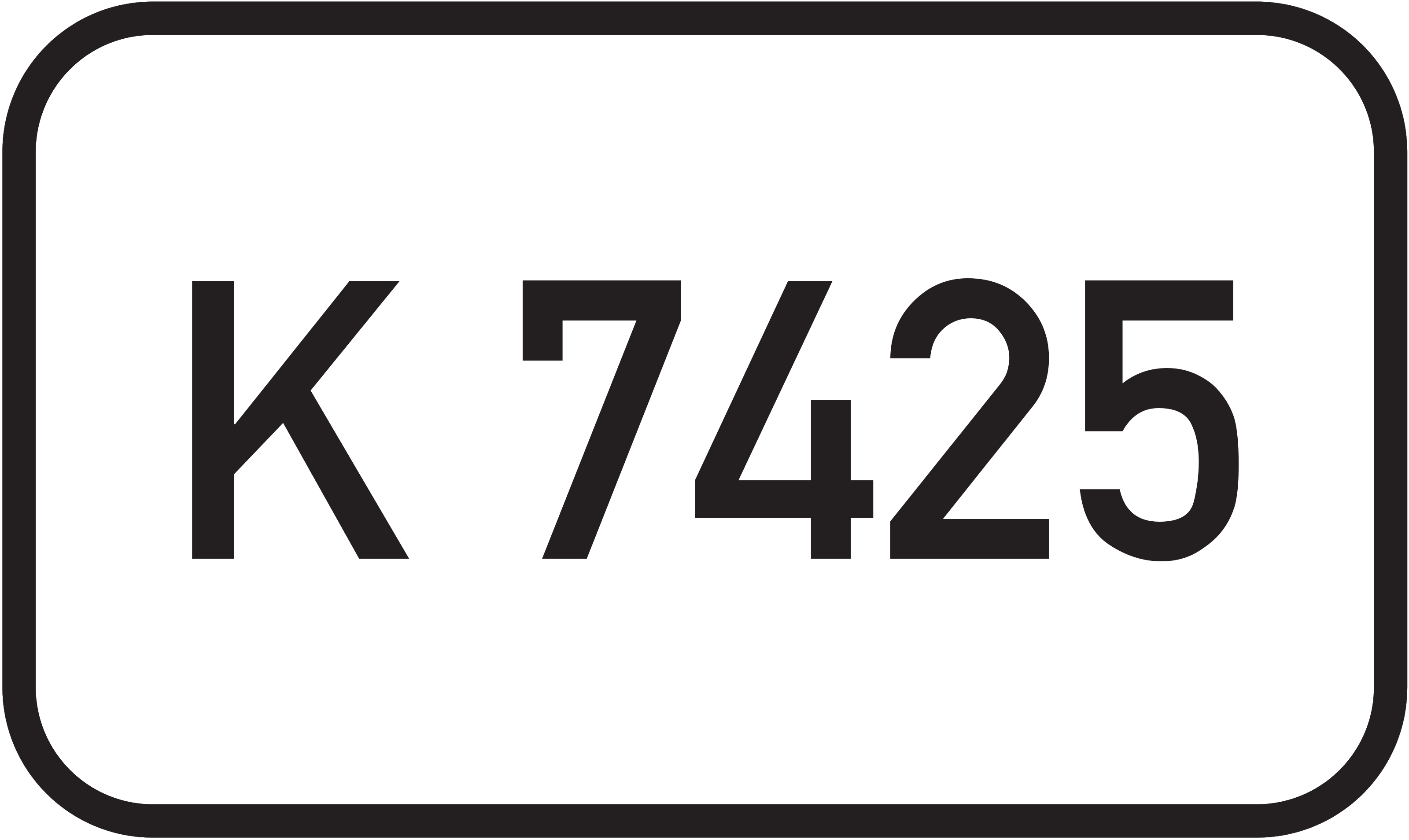 Straßenschild Kreisstraße K 7425