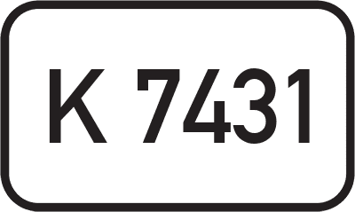 Straßenschild Kreisstraße K 7431