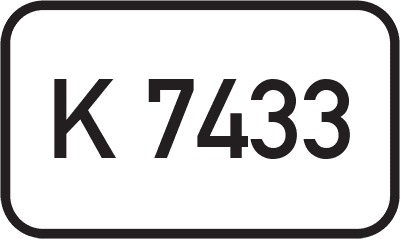 Straßenschild Kreisstraße K 7433