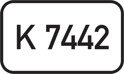 Straßenschild Kreisstraße K 7442