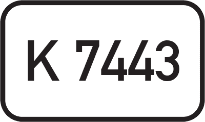 Straßenschild Kreisstraße K 7443