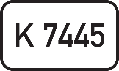 Straßenschild Kreisstraße K 7445