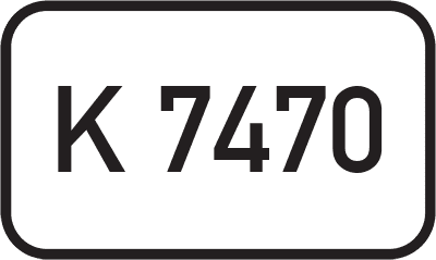 Straßenschild Kreisstraße K 7470