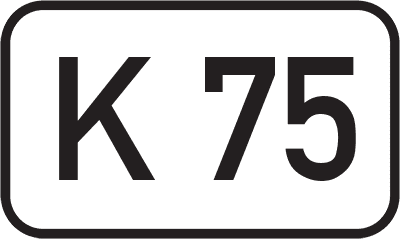 Straßenschild Kreisstraße K 75