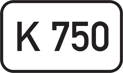 Straßenschild Kreisstraße K 750