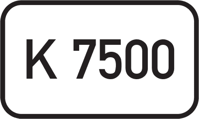 Straßenschild Kreisstraße K 7500