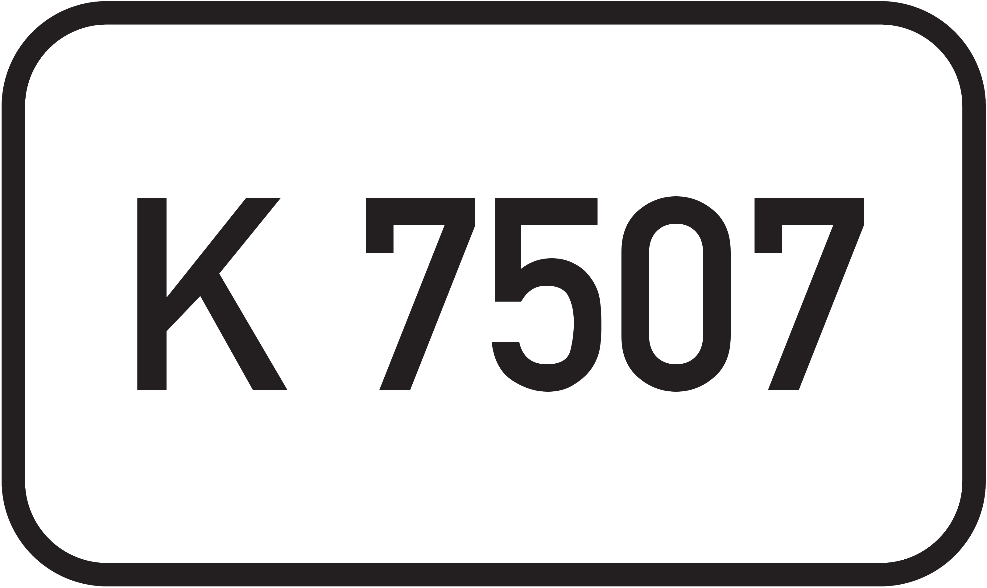 Straßenschild Kreisstraße K 7507