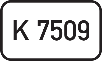 Straßenschild Kreisstraße K 7509