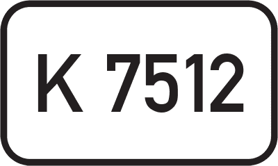 Straßenschild Kreisstraße K 7512