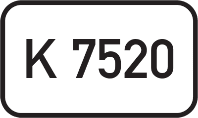 Straßenschild Kreisstraße K 7520