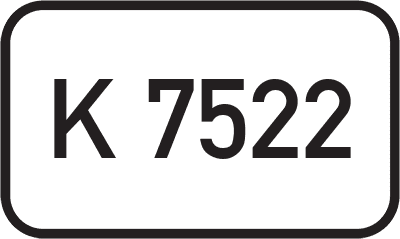 Straßenschild Kreisstraße K 7522