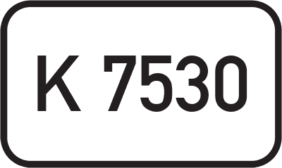 Straßenschild Kreisstraße K 7530