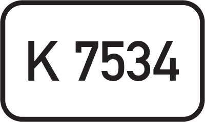 Straßenschild Kreisstraße K 7534
