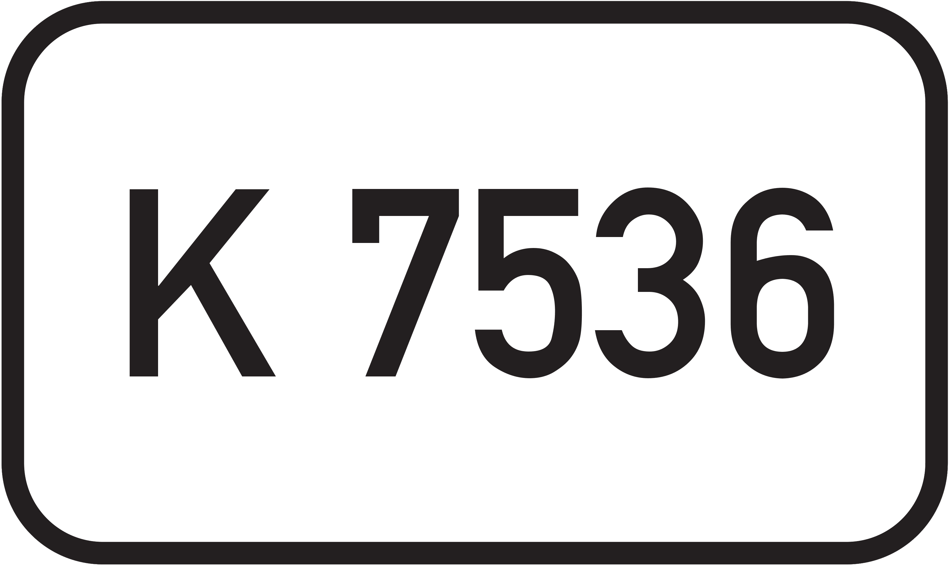 Straßenschild Kreisstraße K 7536