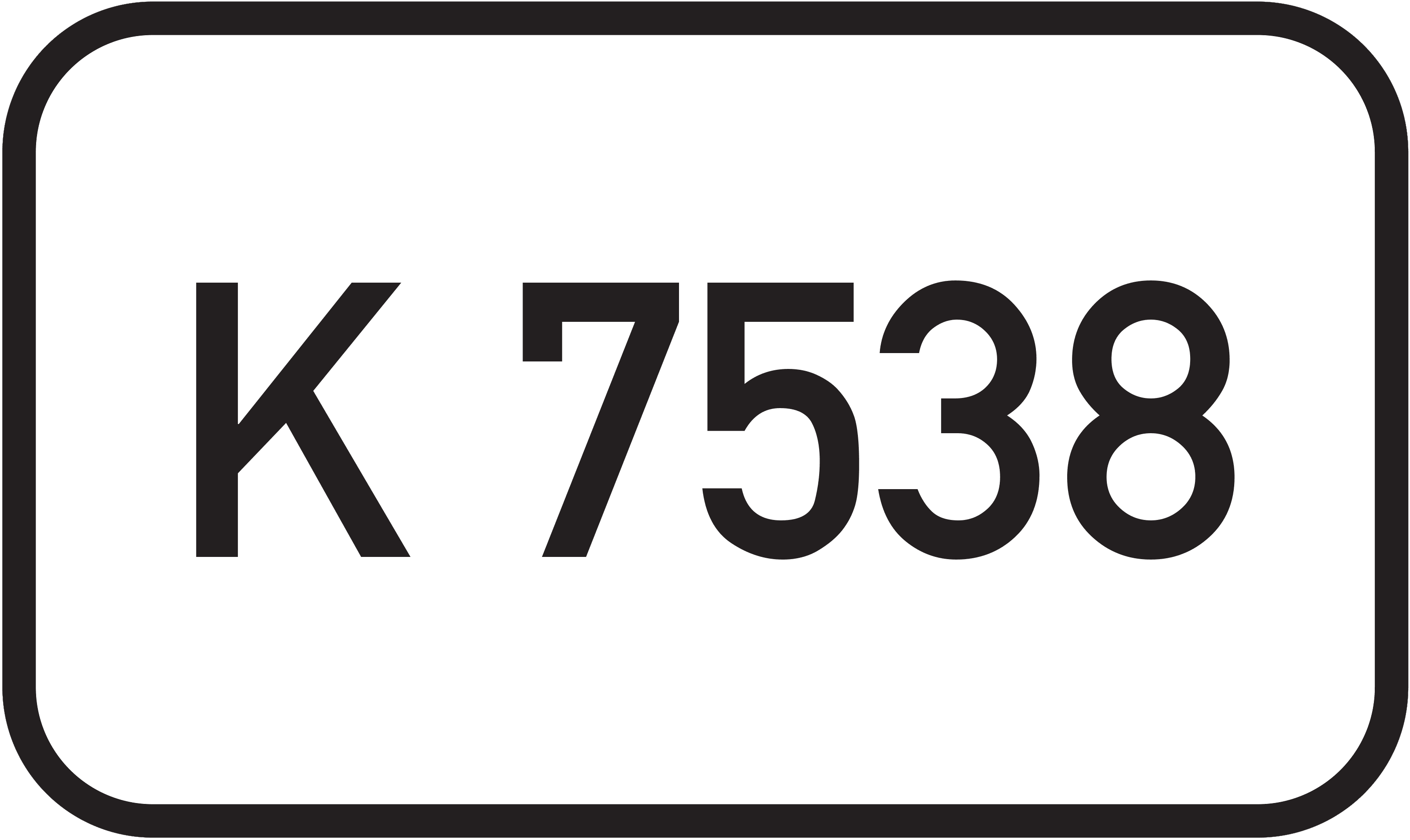 Straßenschild Kreisstraße K 7538