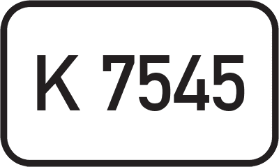 Straßenschild Kreisstraße K 7545