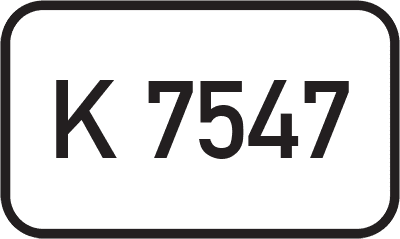 Straßenschild Kreisstraße K 7547
