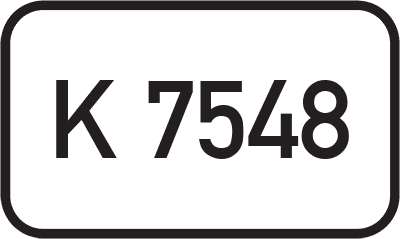 Straßenschild Kreisstraße K 7548