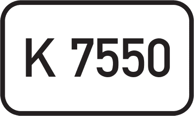 Straßenschild Kreisstraße K 7550