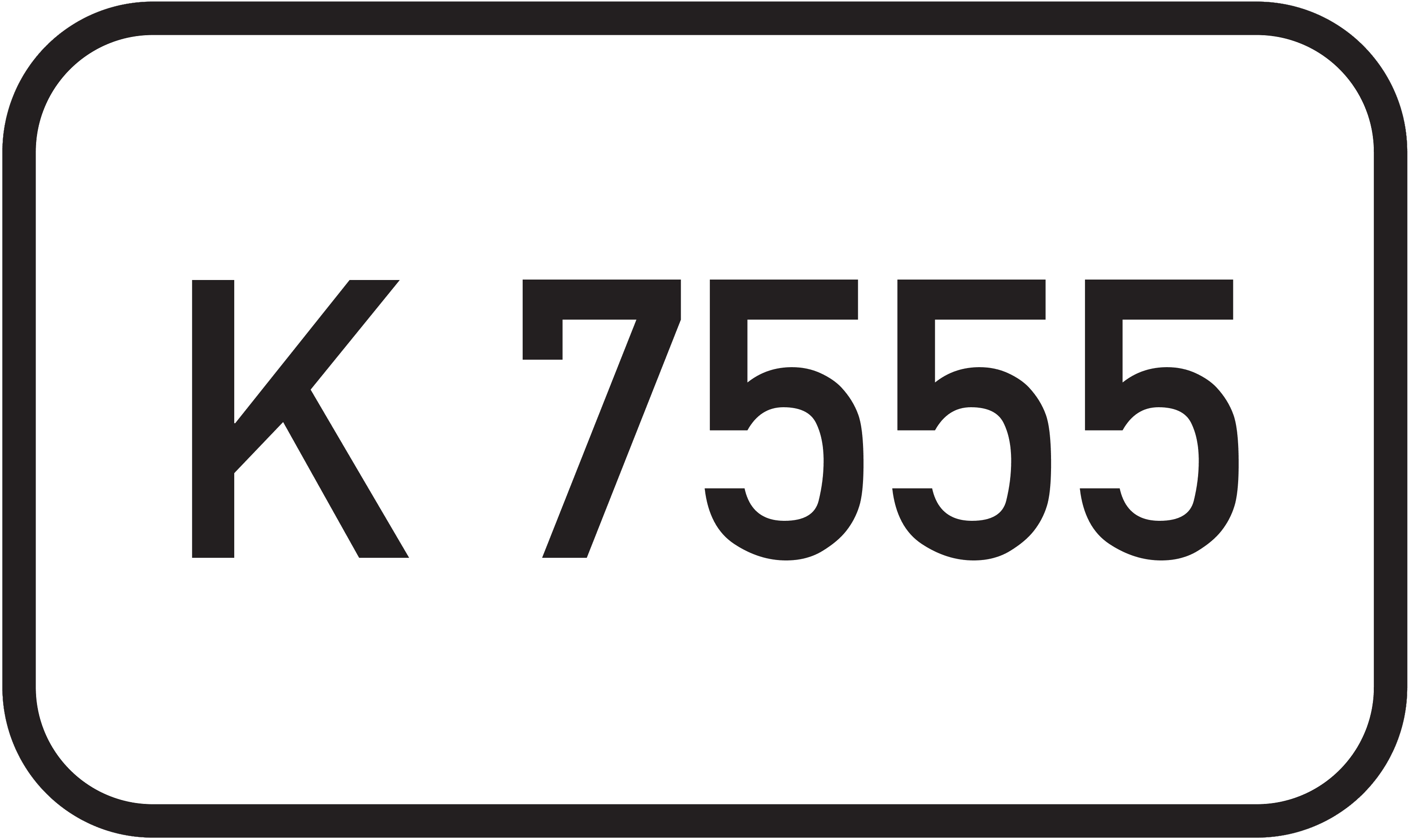Straßenschild Kreisstraße K 7555
