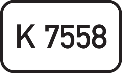 Straßenschild Kreisstraße K 7558