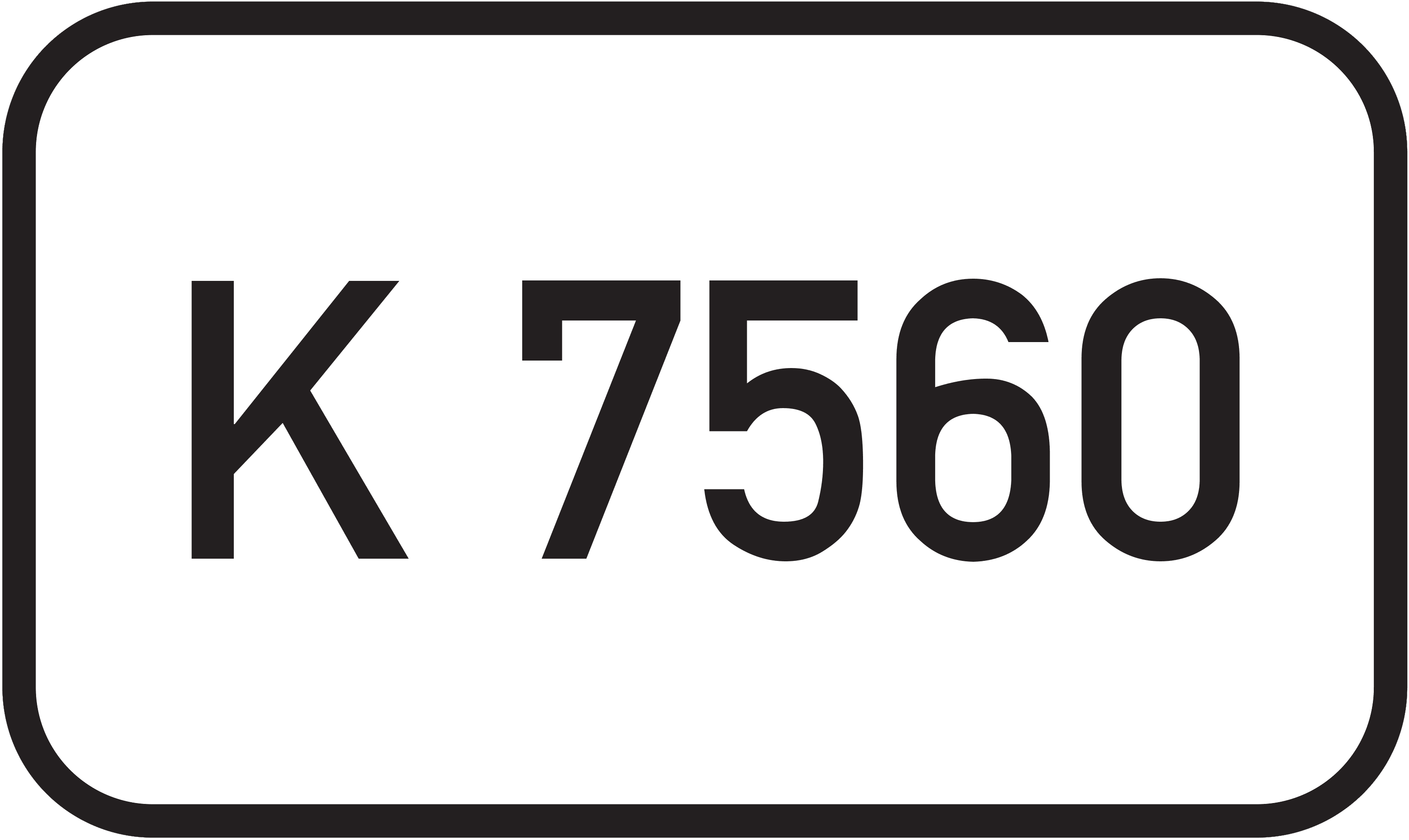 Straßenschild Kreisstraße K 7560