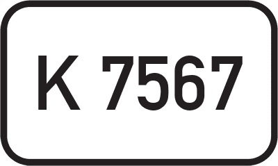 Straßenschild Kreisstraße K 7567