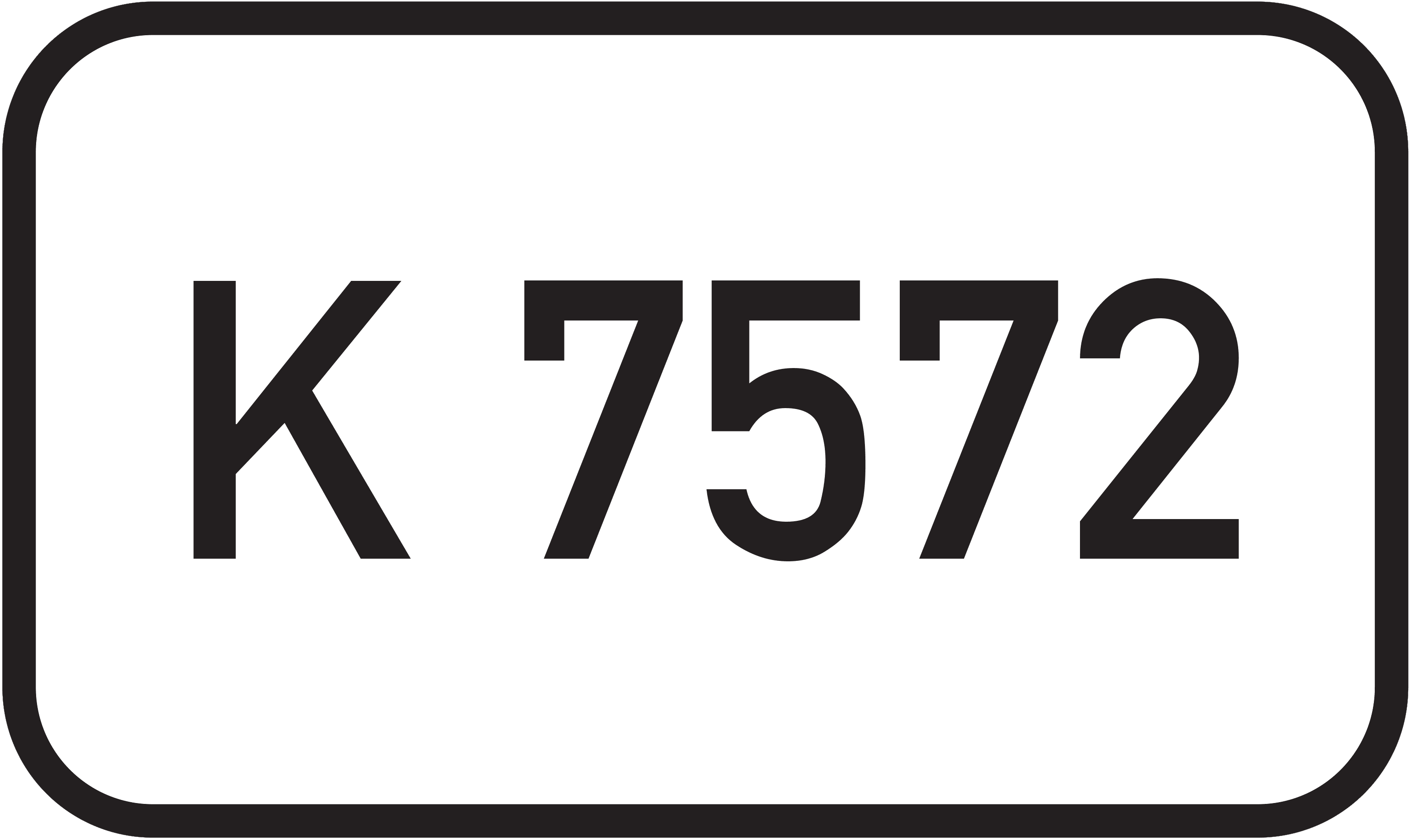 Straßenschild Kreisstraße K 7572