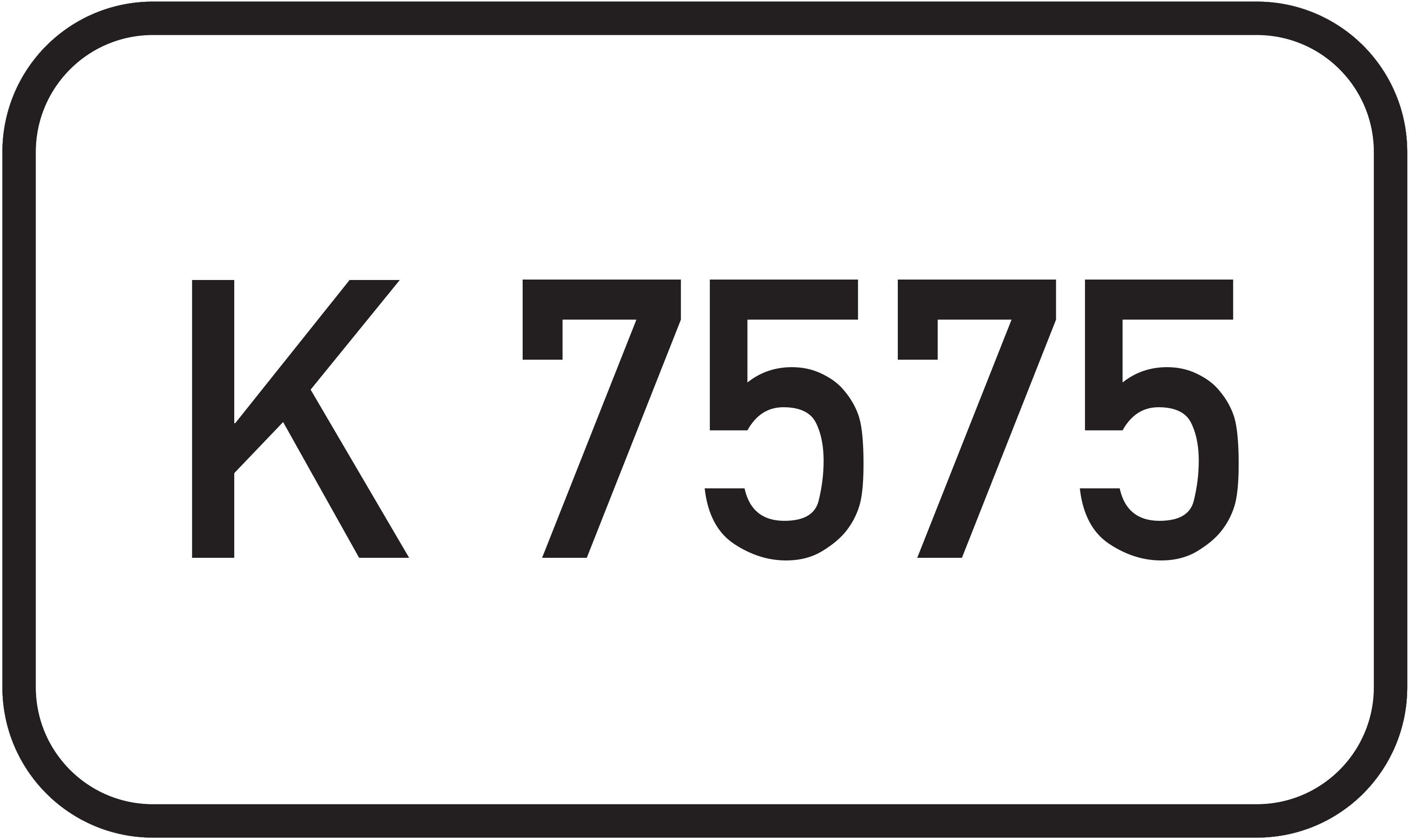 Straßenschild Kreisstraße K 7575