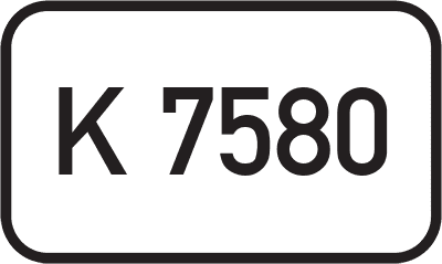 Straßenschild Kreisstraße K 7580