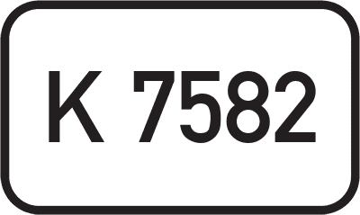 Straßenschild Kreisstraße K 7582