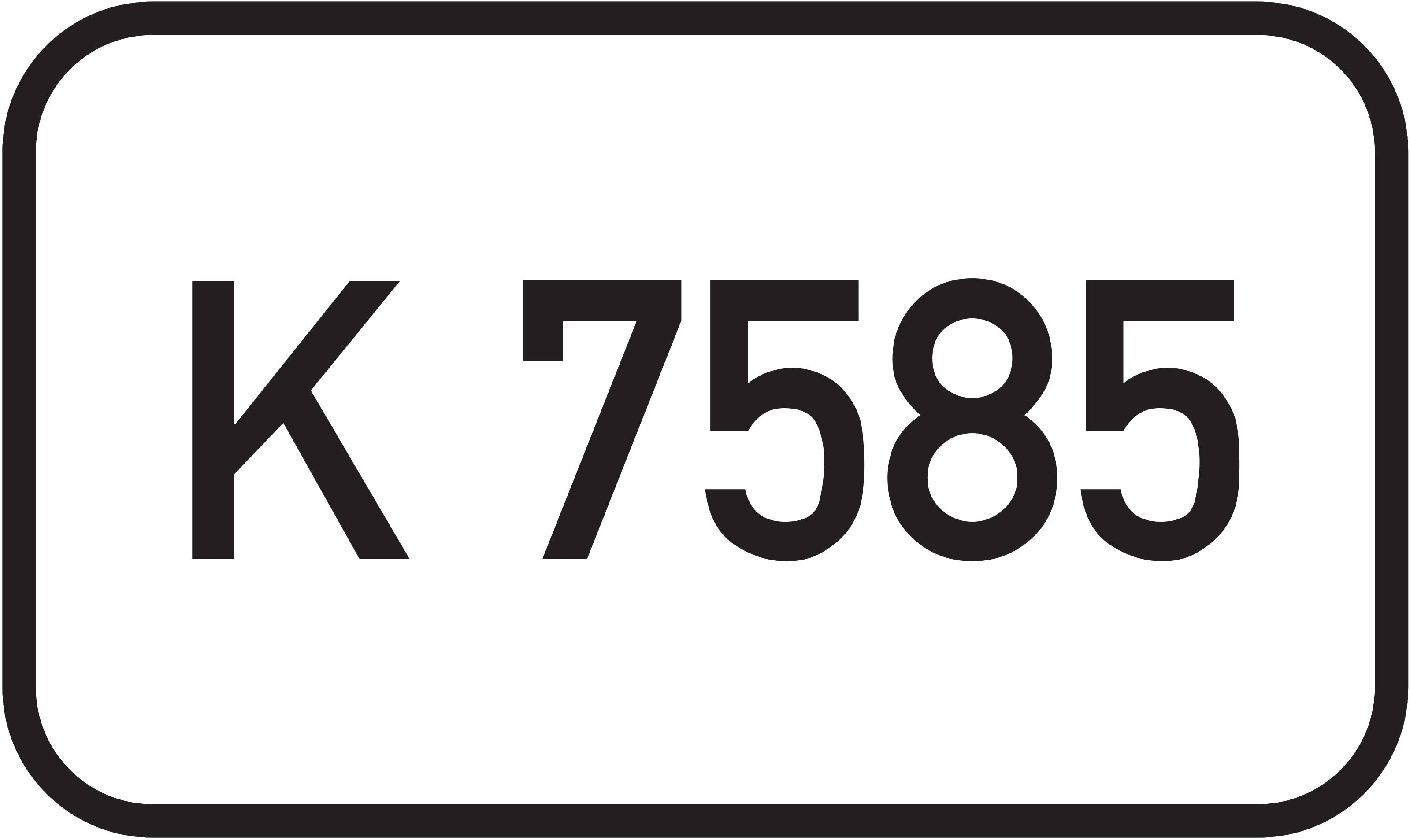 Straßenschild Kreisstraße K 7585
