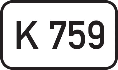 Straßenschild Kreisstraße K 759