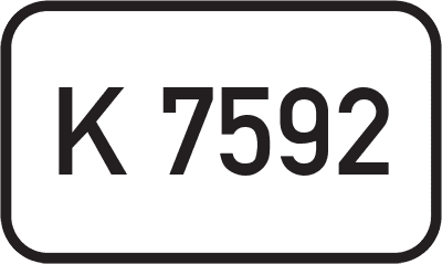 Straßenschild Kreisstraße K 7592