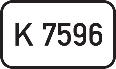 Straßenschild Kreisstraße K 7596