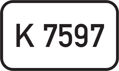 Straßenschild Kreisstraße K 7597